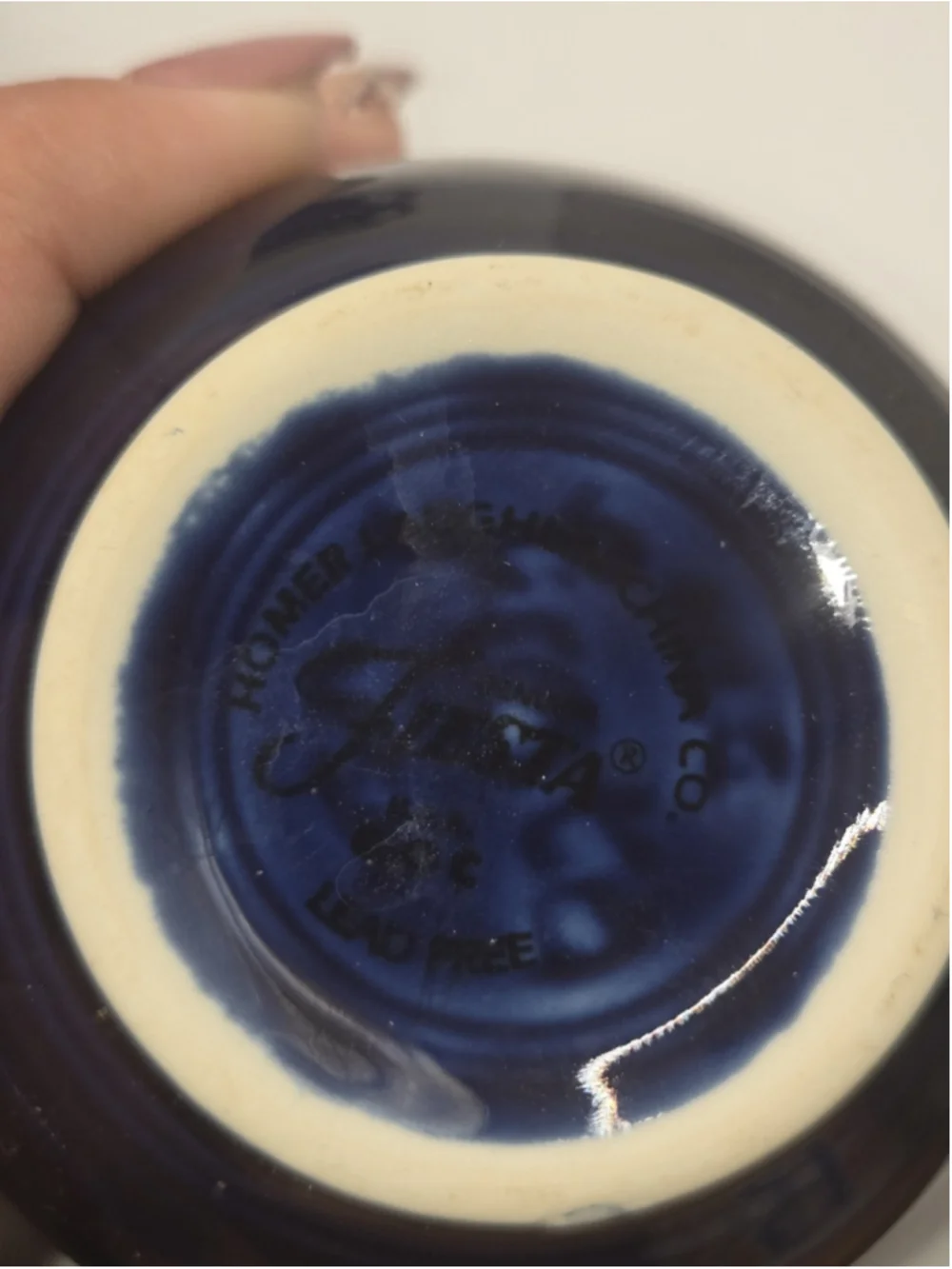 Vintage 4-Piece Fiesta Cobalt Blue Cup & Saucer Set USA Homer Laughlin
